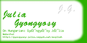 julia gyongyosy business card